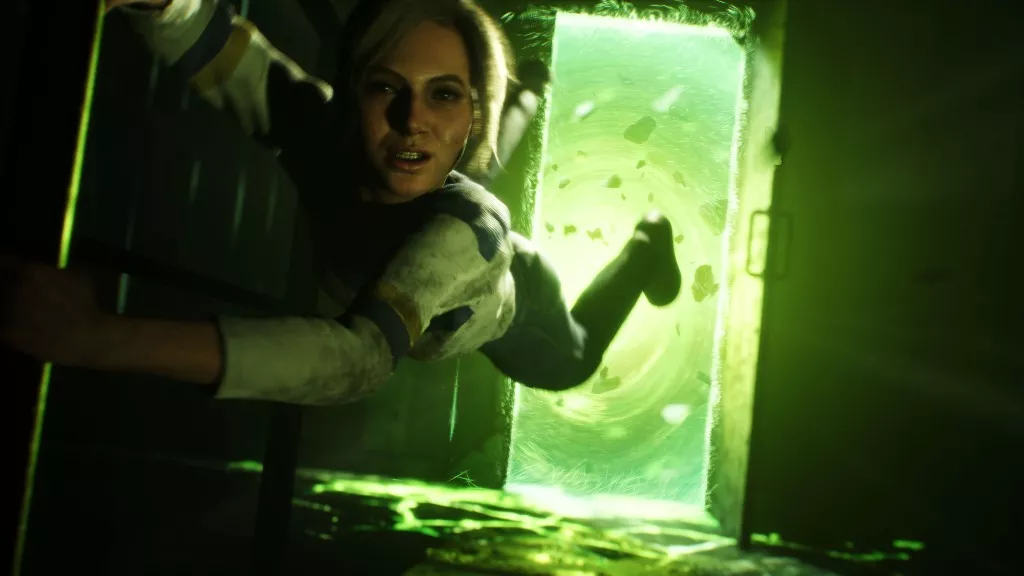 img girl green door